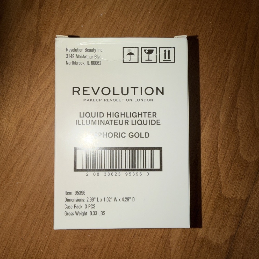 NEW Revolution Liquid Highlighter Euphoric Gold - CASE PACK OF 3 - Picture 2 of 5